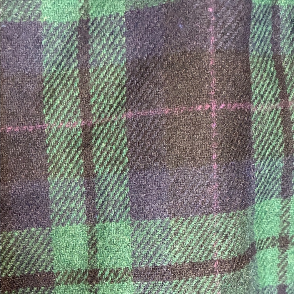 Sag Harbor Green and Black Plaid Women Shorts wool blend - Picture 9 of 10